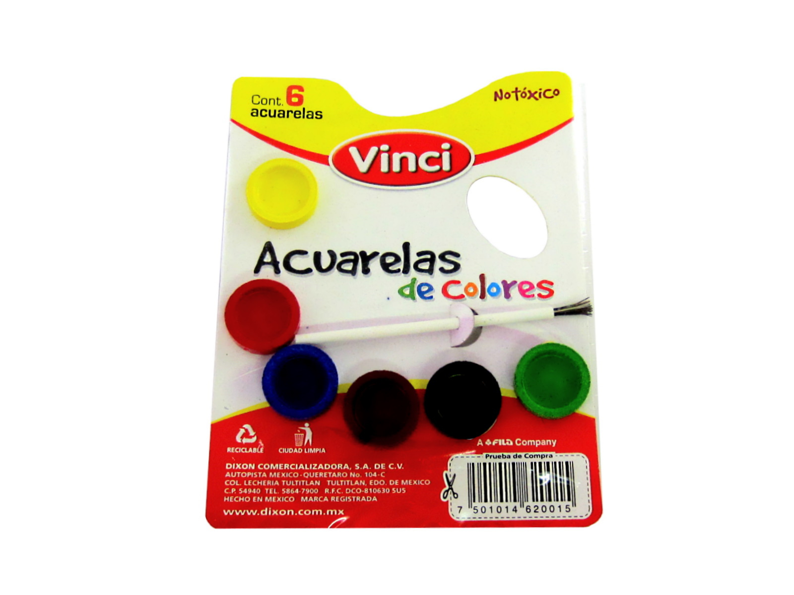 ACUARELAS VINCI PALETA C/6 PASTILLAS 2496                   