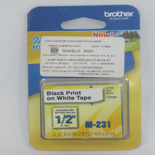 CINTA P/ROT ELECT.BROT.12 1/2 M-231 NEG/BCO P/PT-85         