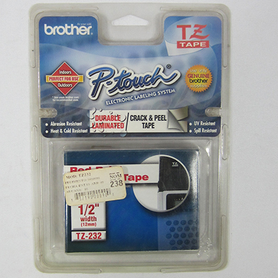 CINTA BROTHER ROJO/BLANCO 12MM P/PT-300,3108,330,530        