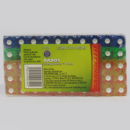 DADOS TRANSPARENTES DT14 ACME C/100                         