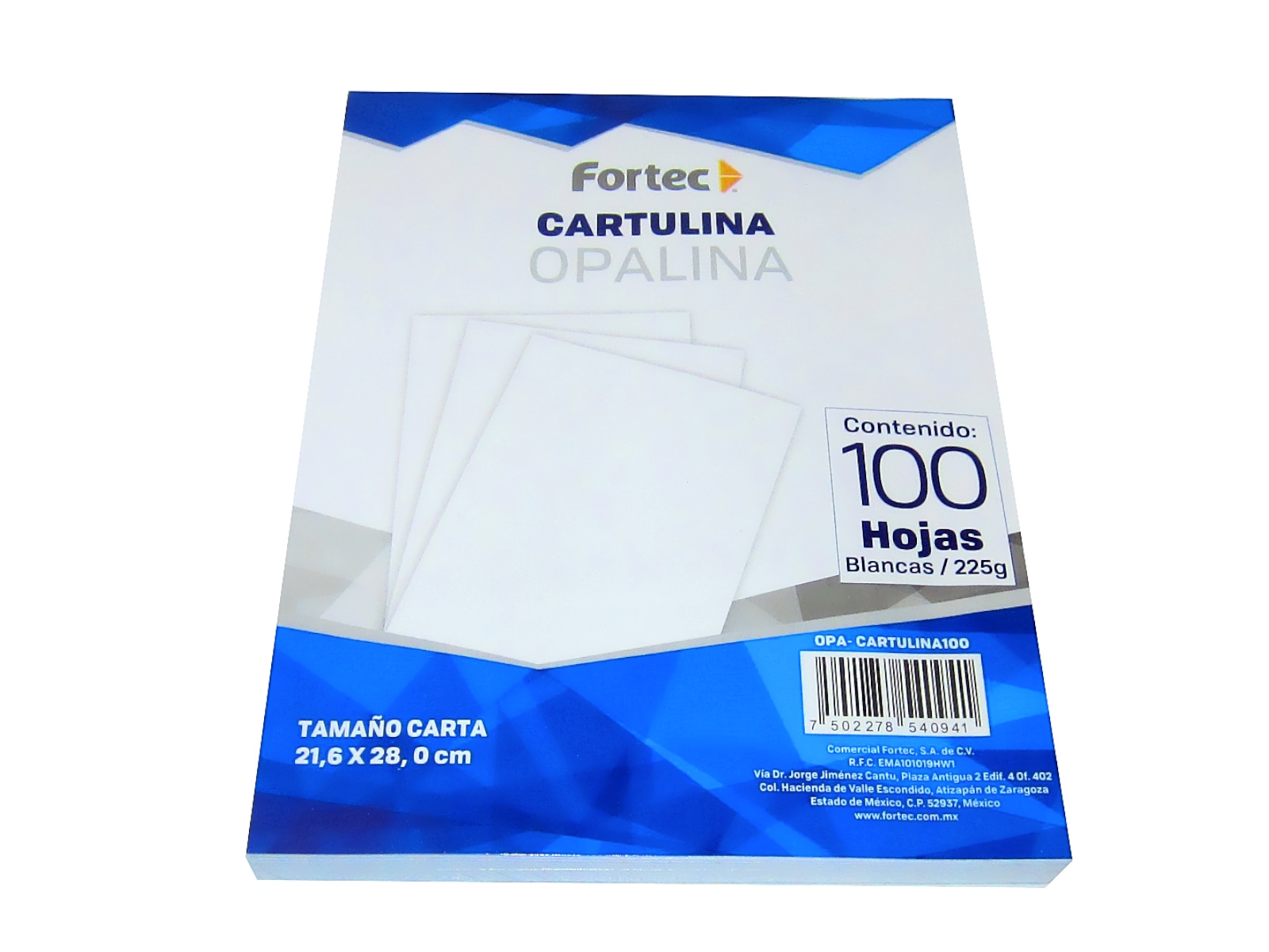 CARTULINA OPALINA CARTA C/100 BLANCO OPA-CART FORTEC        